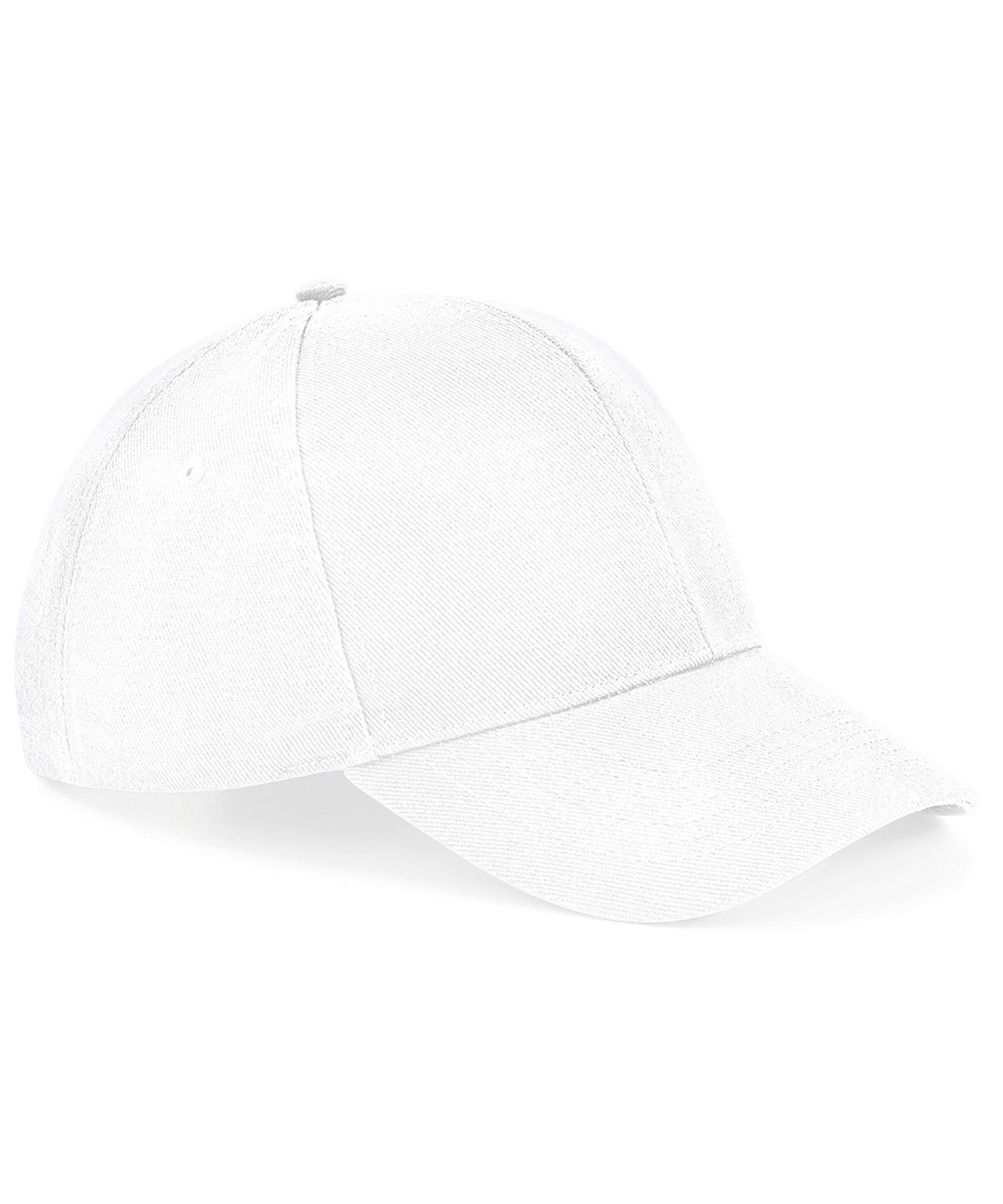 White - Ultimate 6-panel cap Caps Beechfield Headwear, Rebrandable Schoolwear Centres