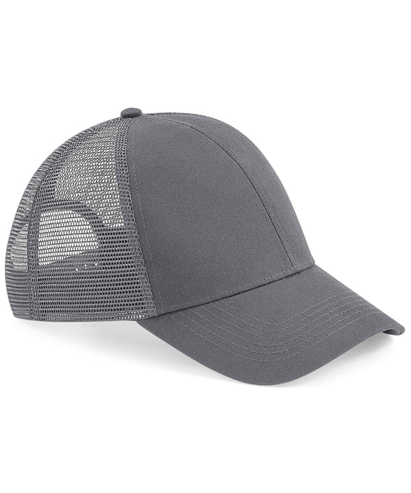 Graphite Grey - Organic cotton trucker Caps Beechfield Headwear, Must Haves, Organic & Conscious, Rebrandable Schoolwear Centres