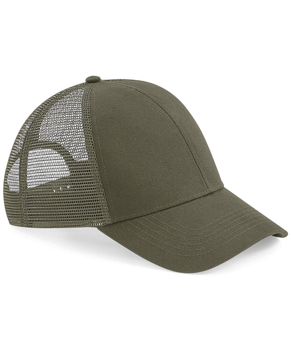 Olive Green - Organic cotton trucker Caps Beechfield Headwear, Must Haves, Organic & Conscious, Rebrandable Schoolwear Centres