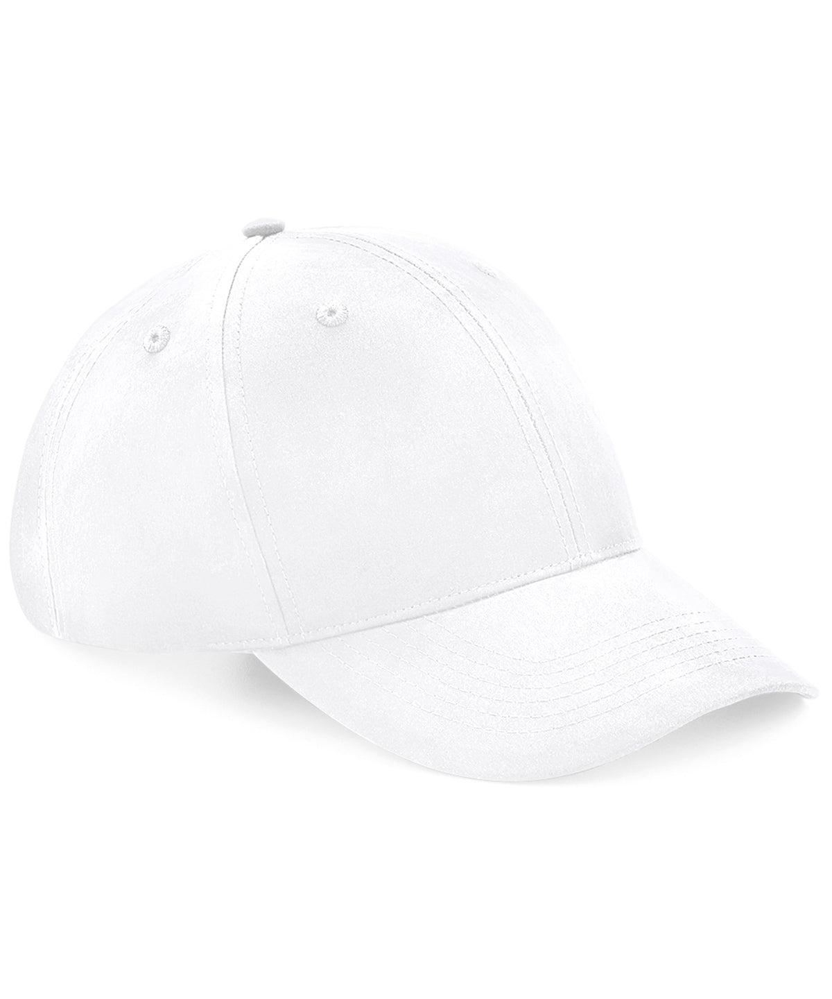 White - Recycled pro-style cap Caps Beechfield Headwear, Rebrandable, Recycled Schoolwear Centres
