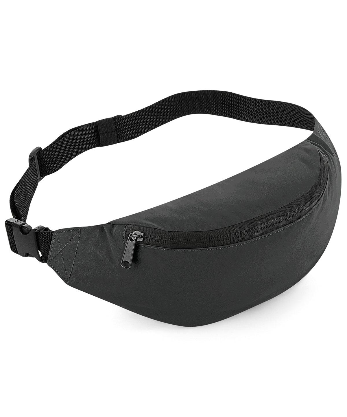Black Reflective - Reflective belt bag Bags Bagbase Bags & Luggage, Rebrandable Schoolwear Centres