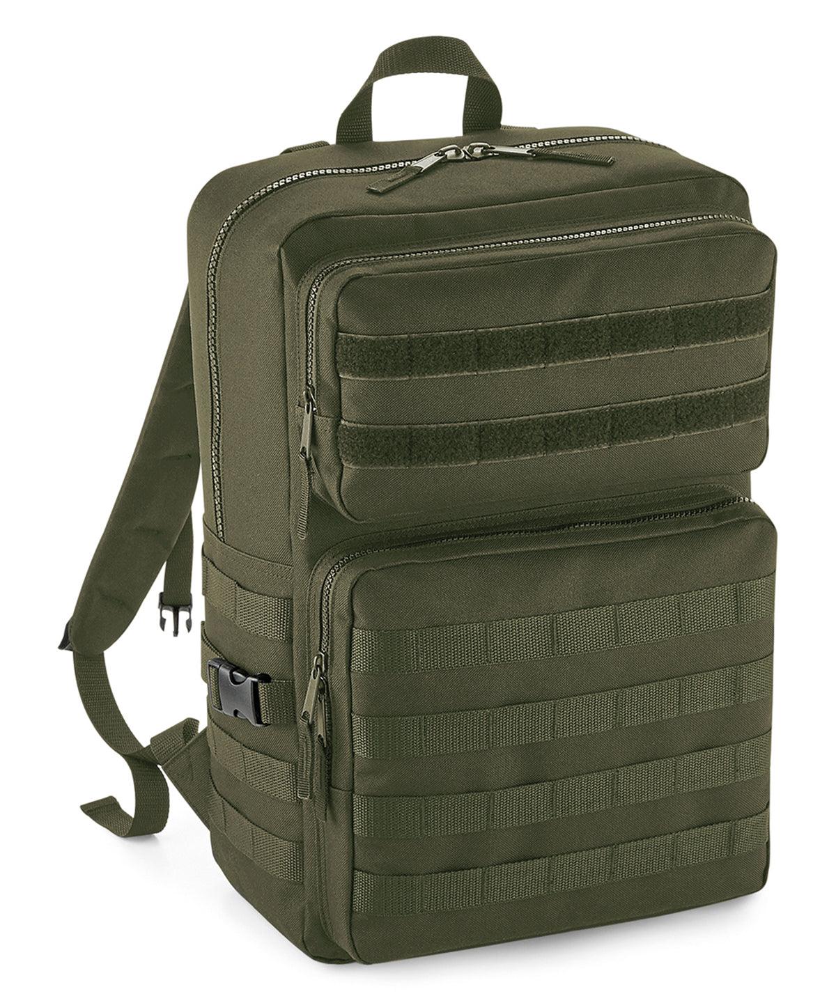 Military Green - MOLLE tactical backpack Bags Bagbase Rebrandable Schoolwear Centres