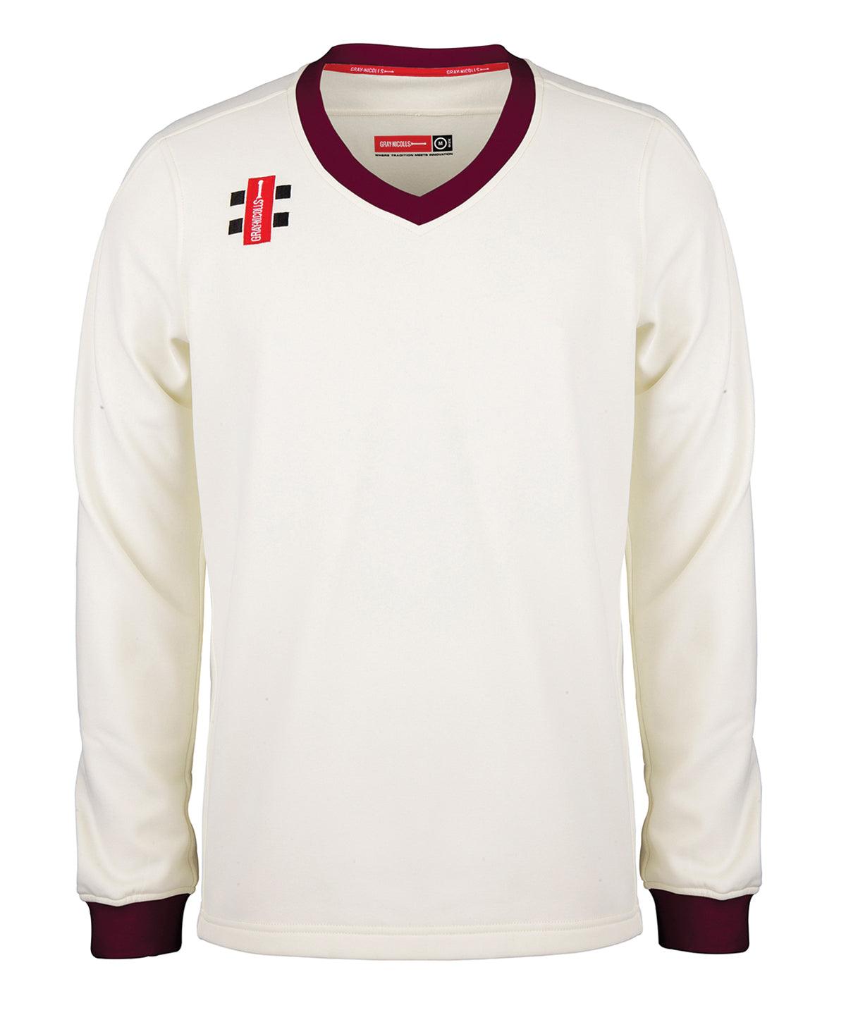 Ivory/Maroon - Pro performance sweater Sweatshirts Last Chance to Buy Activewear & Performance, Plus Sizes, Rebrandable, Sports & Leisure, Sweatshirts Schoolwear Centres