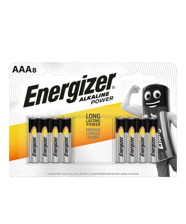 Standard - Energizer Alkaline power AAA Batteries pack 8 Batteries Home & Living Homewares & Towelling, Plus Sizes, Rebrandable Schoolwear Centres