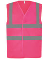 Pink - Top cool open mesh 2-band-and-braces waistcoat (HVW120) Safety Vests Yoko Plus Sizes, Safety Essentials, Safetywear, Workwear Schoolwear Centres