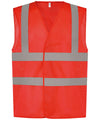 Red - Top cool open mesh 2-band-and-braces waistcoat (HVW120) Safety Vests Yoko Plus Sizes, Safety Essentials, Safetywear, Workwear Schoolwear Centres