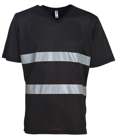 Black - Hi-vis top cool super light v-neck t-shirt (HVJ910) T-Shirts Yoko Plus Sizes, Safetywear, Workwear Schoolwear Centres