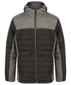 Hooded contrast padded jacket 