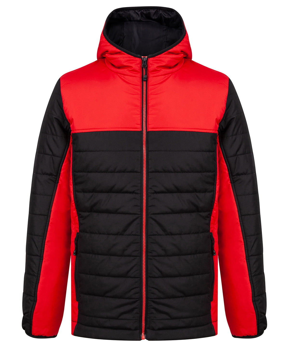 Hooded contrast padded jacket 