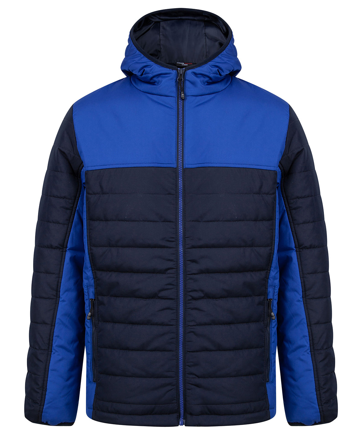 Hooded contrast padded jacket 