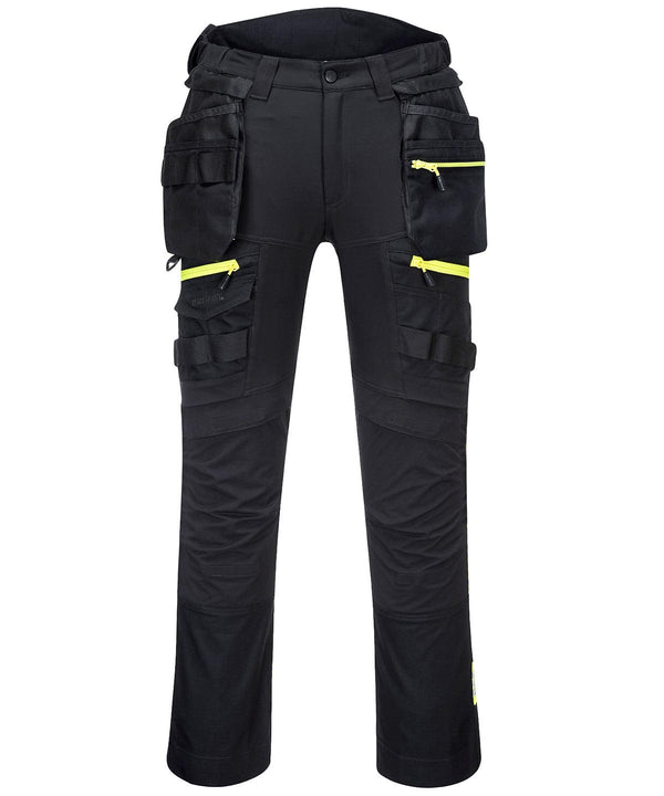 Black - DX440 Detachable holster pocket trouser (DX440) slim fit Trousers Portwest Plus Sizes, Technical Workwear, Trousers & Shorts, UPF Protection, Workwear Schoolwear Centres