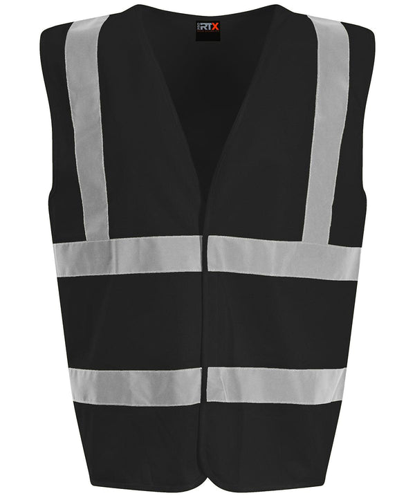 Black - Waistcoat Safety Vests ProRTX High Visibility Must Haves, Personal Protection, Plus Sizes, Safetywear, Workwear Schoolwear Centres
