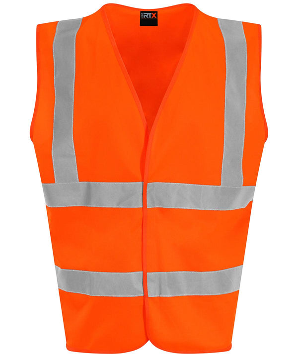 HV Orange*† - Waistcoat Safety Vests ProRTX High Visibility Must Haves, Personal Protection, Plus Sizes, Safetywear, Workwear Schoolwear Centres