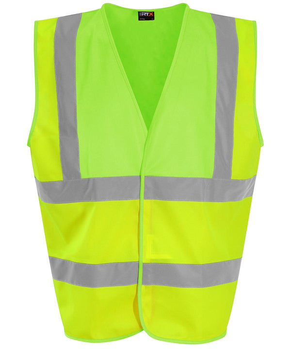 HV Yellow/Lime - Waistcoat Safety Vests ProRTX High Visibility Must Haves, Personal Protection, Plus Sizes, Safetywear, Workwear Schoolwear Centres