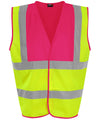 HV Yellow/Pink - Waistcoat Safety Vests ProRTX High Visibility Must Haves, Personal Protection, Plus Sizes, Safetywear, Workwear Schoolwear Centres