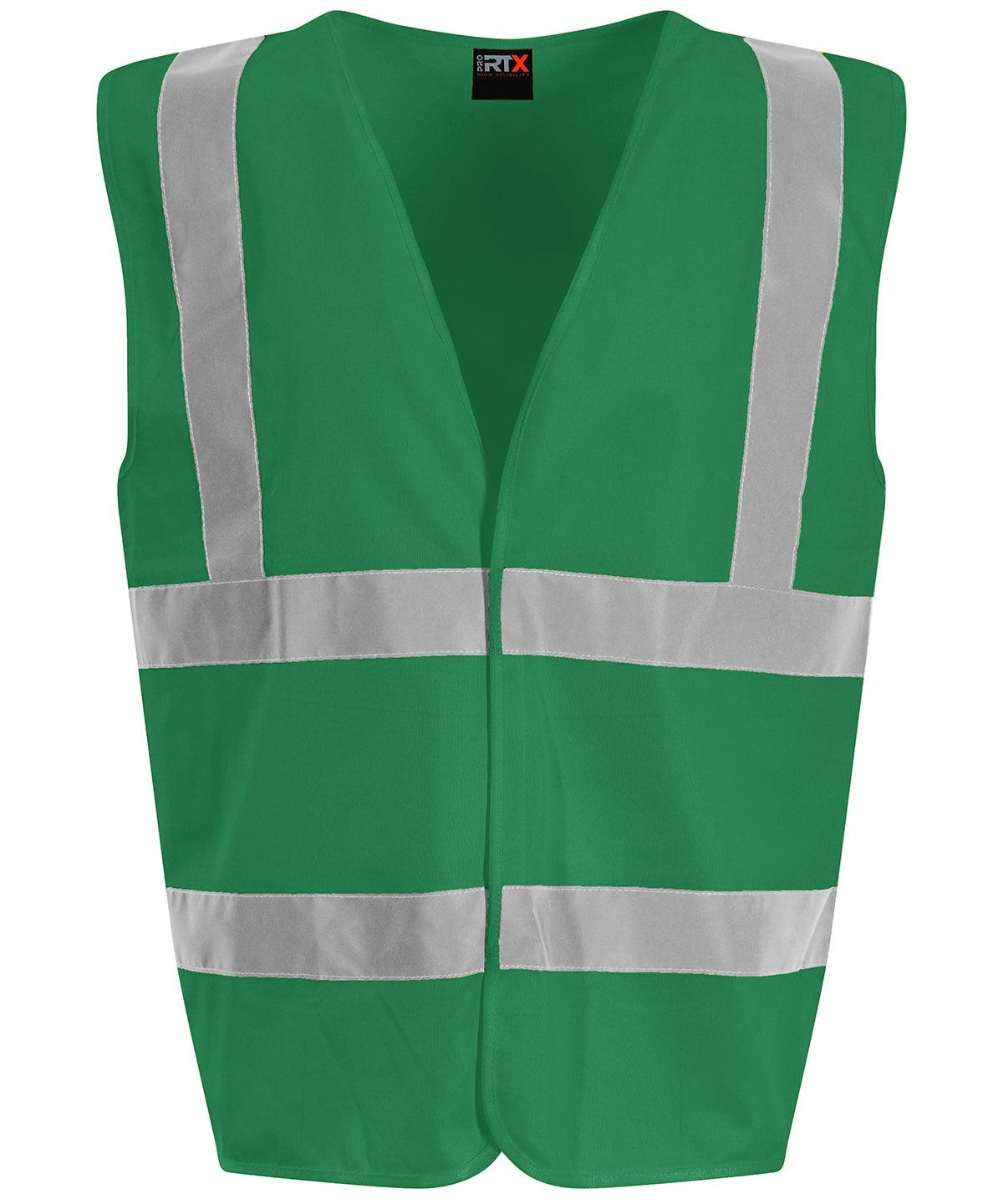 Kelly Green - Waistcoat Safety Vests ProRTX High Visibility Must Haves, Personal Protection, Plus Sizes, Safetywear, Workwear Schoolwear Centres