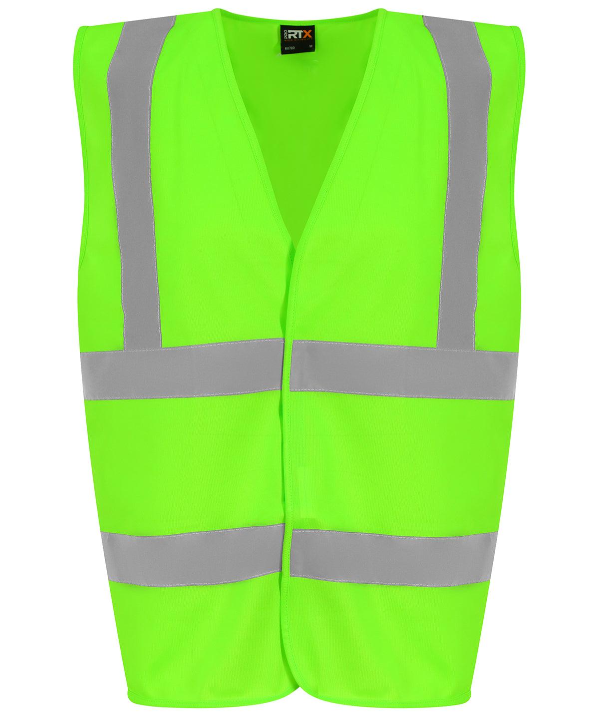 Lime - Waistcoat Safety Vests ProRTX High Visibility Must Haves, Personal Protection, Plus Sizes, Safetywear, Workwear Schoolwear Centres