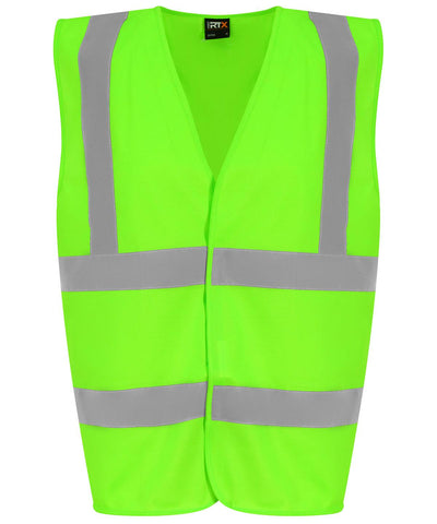 Lime - Waistcoat Safety Vests ProRTX High Visibility Must Haves, Personal Protection, Plus Sizes, Safetywear, Workwear Schoolwear Centres