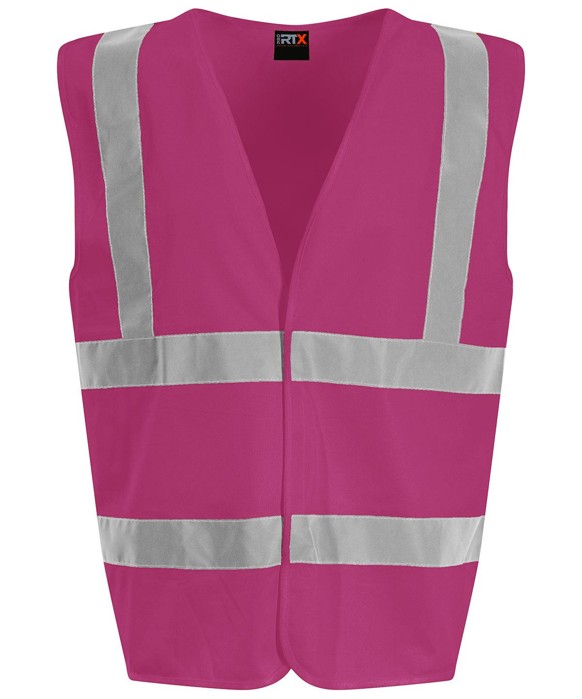 Raspberry - Waistcoat Safety Vests ProRTX High Visibility Must Haves, Personal Protection, Plus Sizes, Safetywear, Workwear Schoolwear Centres