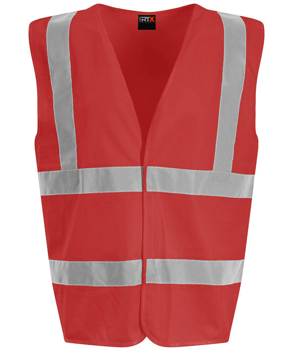 Red - Waistcoat Safety Vests ProRTX High Visibility Must Haves, Personal Protection, Plus Sizes, Safetywear, Workwear Schoolwear Centres