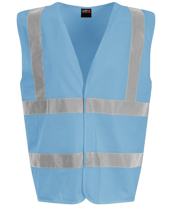 Sky Blue - Waistcoat Safety Vests ProRTX High Visibility Must Haves, Personal Protection, Plus Sizes, Safetywear, Workwear Schoolwear Centres