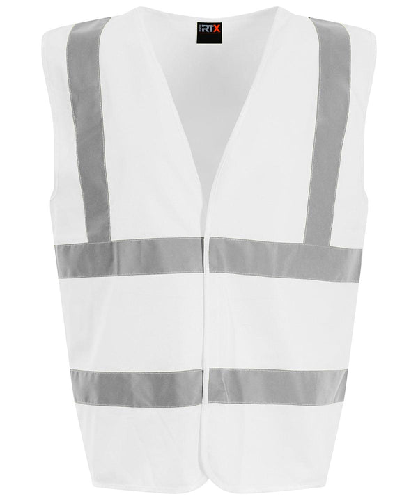 White - Waistcoat Safety Vests ProRTX High Visibility Must Haves, Personal Protection, Plus Sizes, Safetywear, Workwear Schoolwear Centres