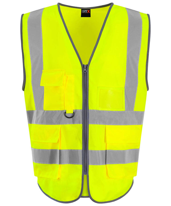 HV Yellow - Executive waistcoat Safety Vests ProRTX High Visibility Plus Sizes, Safetywear, Workwear Schoolwear Centres