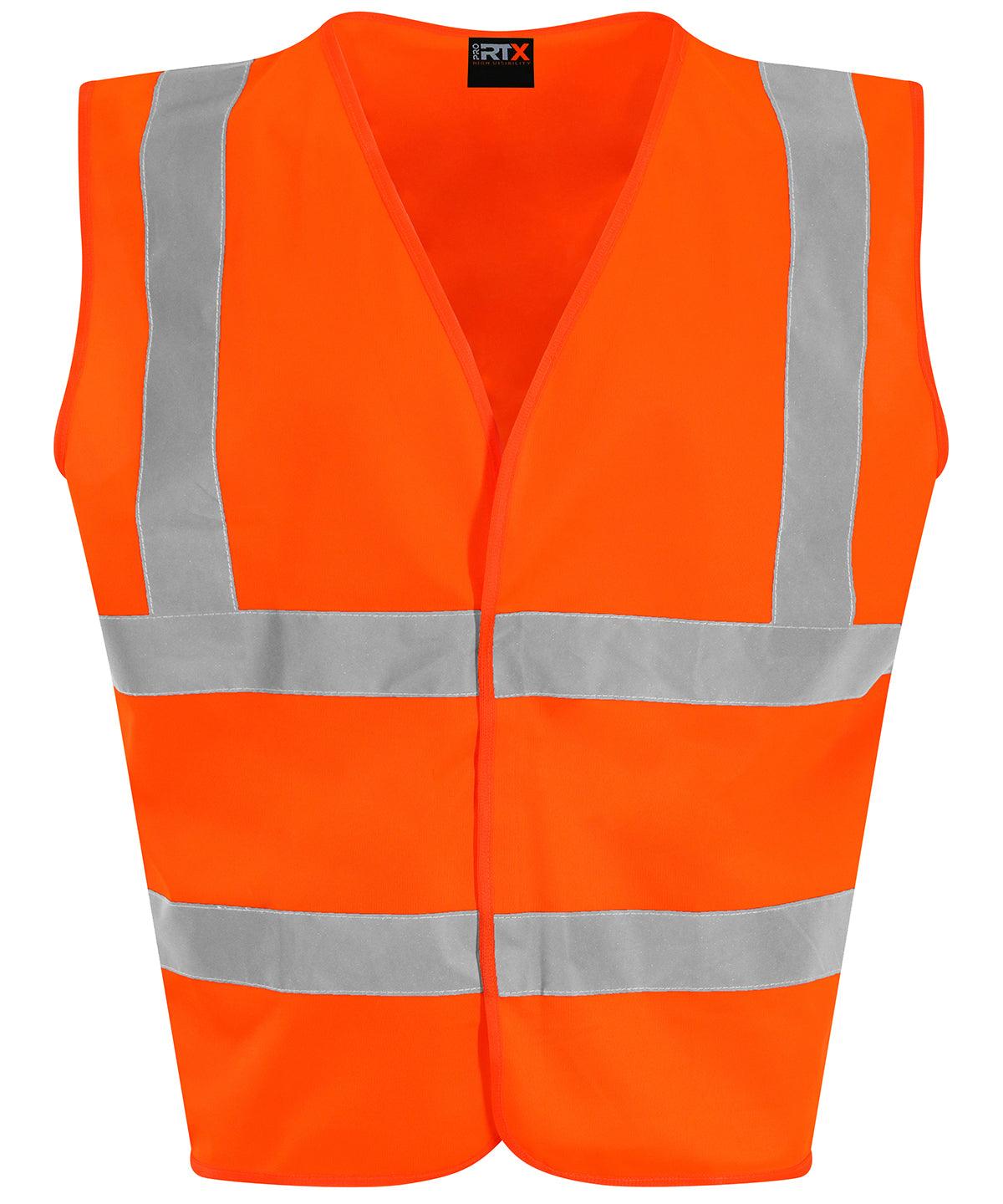 HV Orange - Kids waistcoat Safety Vests ProRTX High Visibility Plus Sizes, Safetywear, Workwear Schoolwear Centres