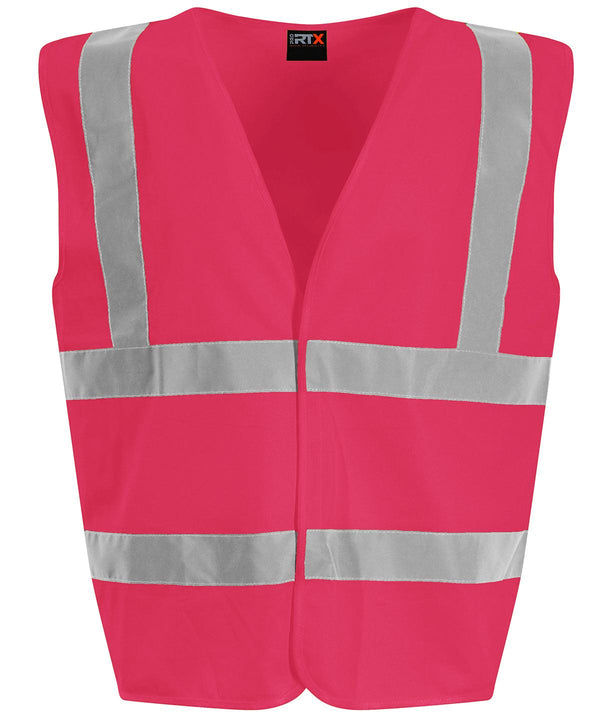 Pink - Kids waistcoat Safety Vests ProRTX High Visibility Plus Sizes, Safetywear, Workwear Schoolwear Centres