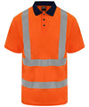 HV Orange/Navy - High visibility polo Polos ProRTX High Visibility Must Haves, Plus Sizes, Polos & Casual, Rebrandable, Safetywear, Workwear Schoolwear Centres