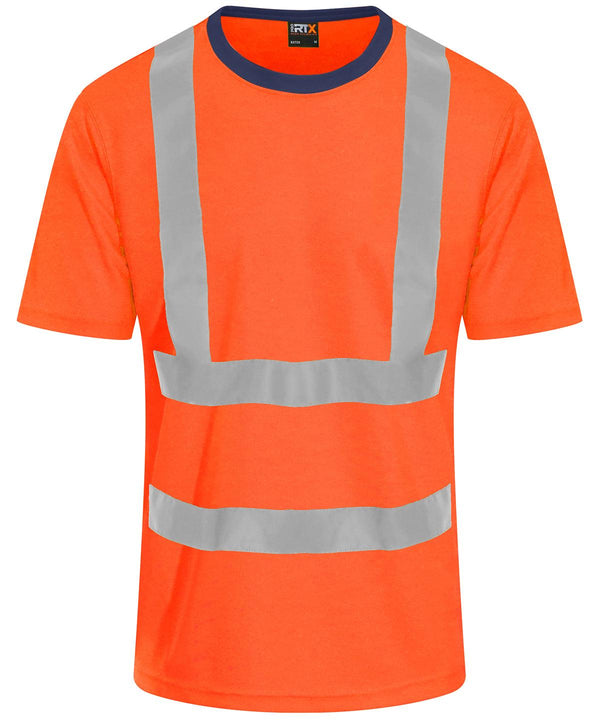 HV Orange/Navy - High visibility t-shirt T-Shirts ProRTX High Visibility Must Haves, New Sizes for 2021, Plus Sizes, Safetywear, T-Shirts & Vests, Workwear Schoolwear Centres