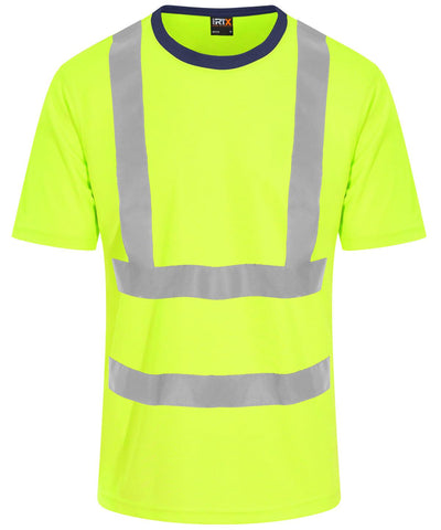 HV Yellow/Navy - High visibility t-shirt T-Shirts ProRTX High Visibility Must Haves, New Sizes for 2021, Plus Sizes, Safetywear, T-Shirts & Vests, Workwear Schoolwear Centres