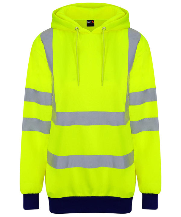 HV Yellow/Navy - High visibility hoodie Hoodies ProRTX High Visibility Hoodies, Must Haves, Plus Sizes, Safetywear, Workwear Schoolwear Centres