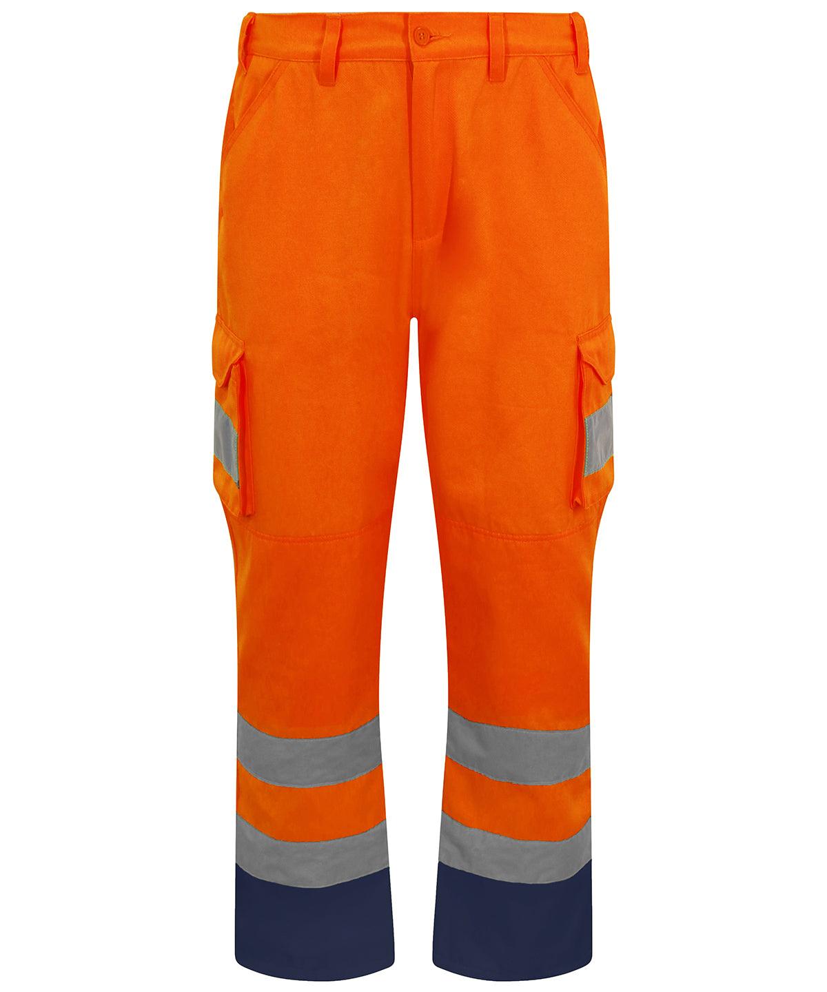 HV Orange - Cargo trousers Trousers ProRTX High Visibility Plus Sizes, Safetywear, Trousers & Shorts, Workwear Schoolwear Centres