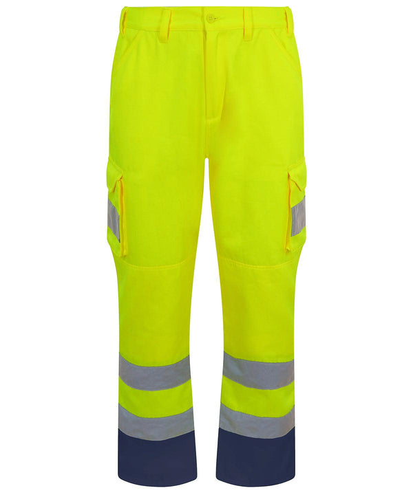 HV Yellow - Cargo trousers Trousers ProRTX High Visibility Plus Sizes, Safetywear, Trousers & Shorts, Workwear Schoolwear Centres