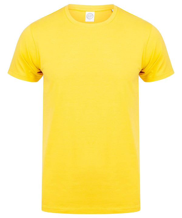 Yellow - Men's feel good stretch t-shirt T-Shirts SF Must Haves, Raladeal - Recently Added, Rebrandable, T-Shirts & Vests Schoolwear Centres