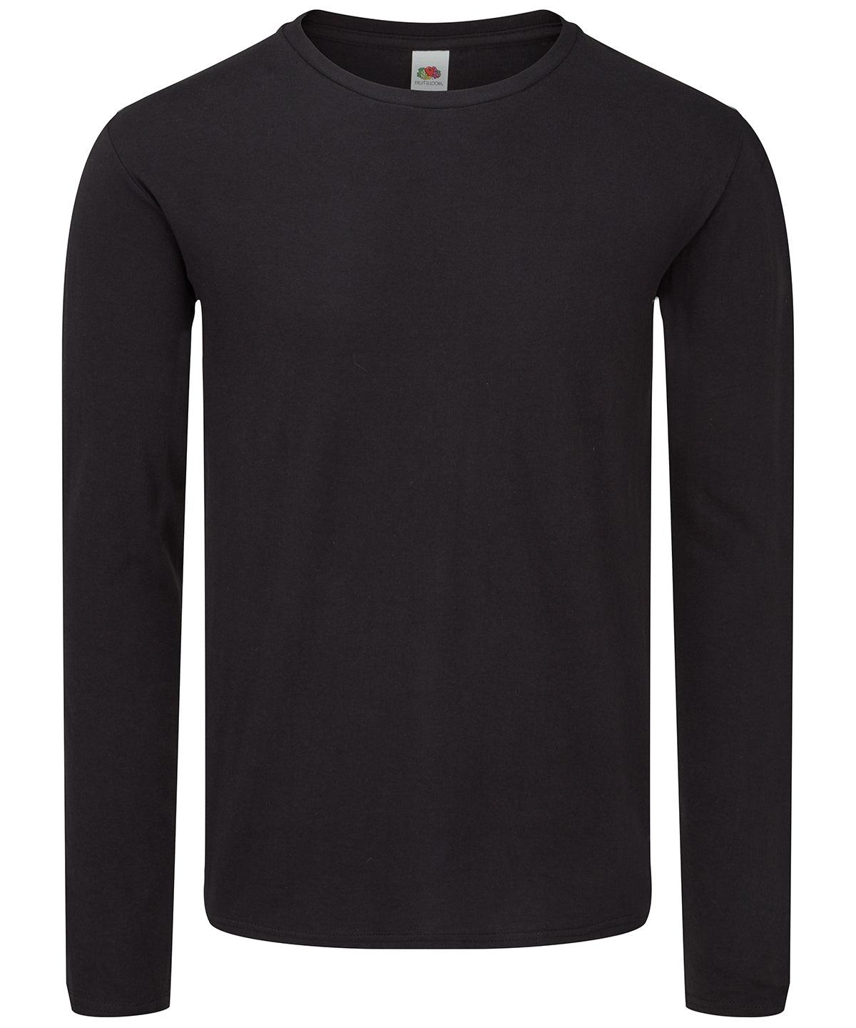 Black* - Iconic 150 classic long sleeve T T-Shirts Fruit of the Loom Holiday Season, Plus Sizes, T-Shirts & Vests Schoolwear Centres