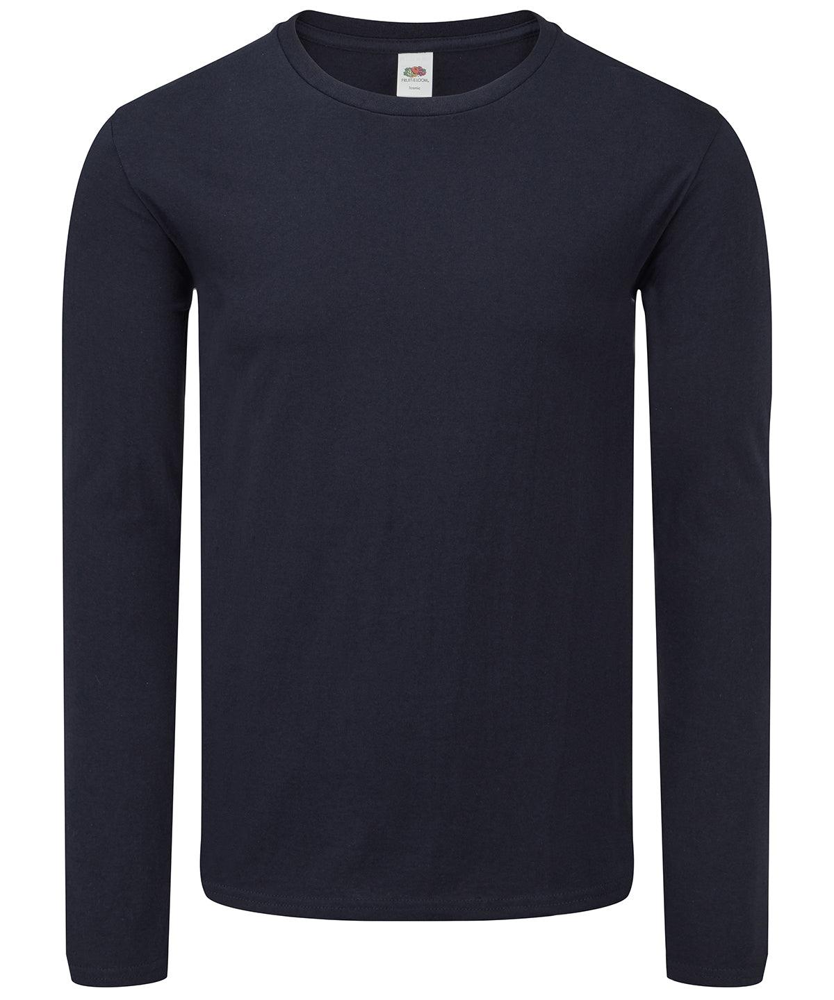 Deep Navy - Iconic 150 classic long sleeve T T-Shirts Fruit of the Loom Holiday Season, Plus Sizes, T-Shirts & Vests Schoolwear Centres