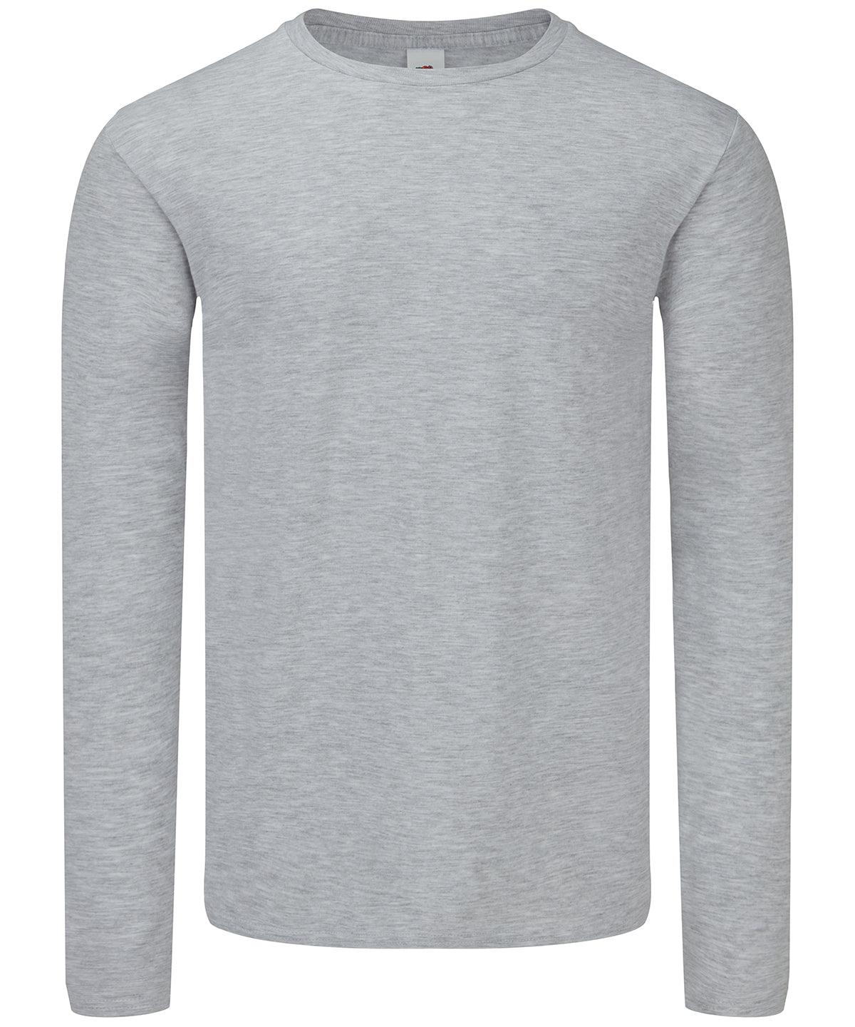 Heather Grey* - Iconic 150 classic long sleeve T T-Shirts Fruit of the Loom Holiday Season, Plus Sizes, T-Shirts & Vests Schoolwear Centres