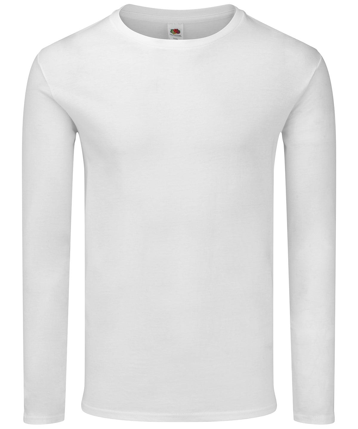 White* - Iconic 150 classic long sleeve T T-Shirts Fruit of the Loom Holiday Season, Plus Sizes, T-Shirts & Vests Schoolwear Centres