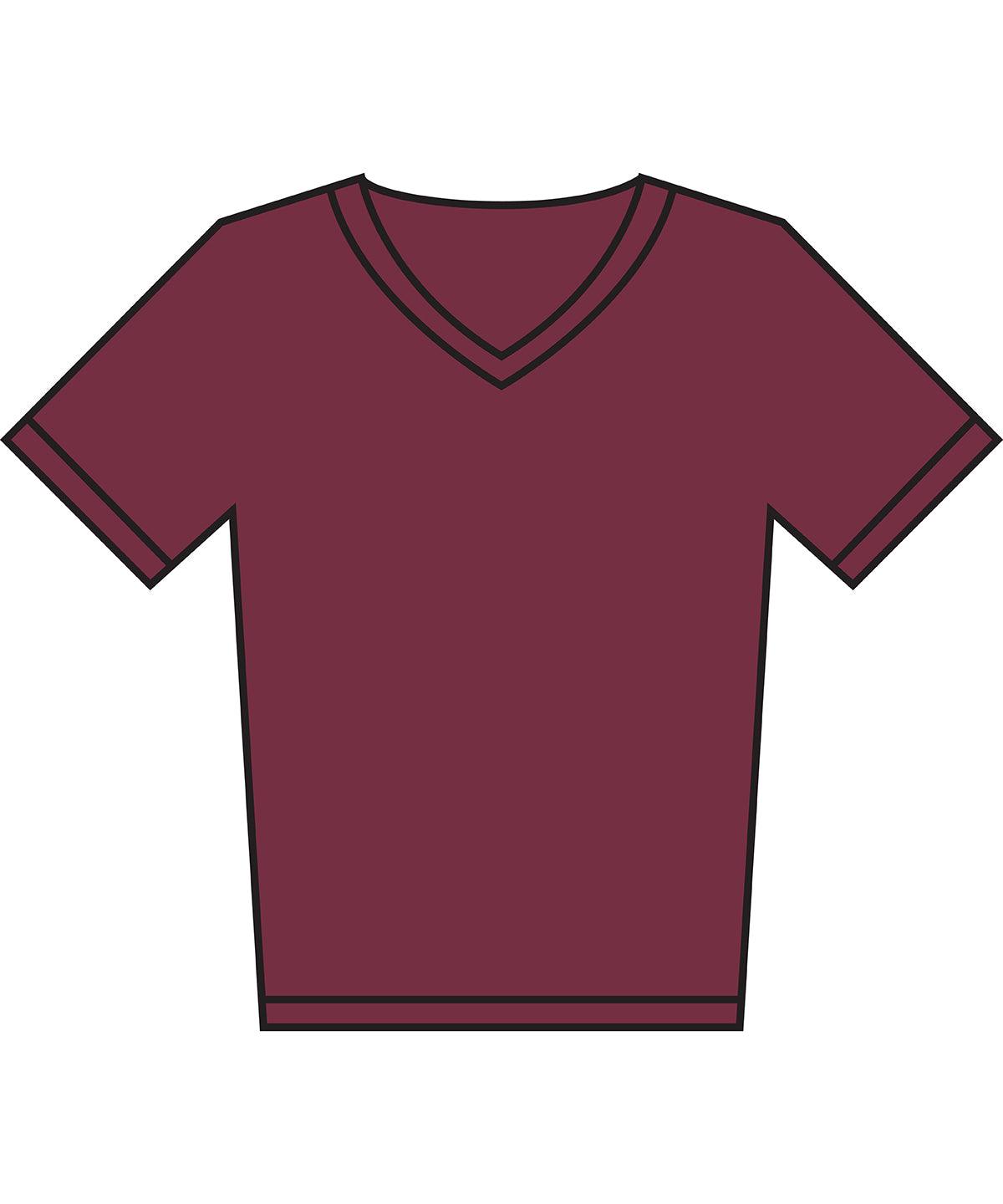 Burgundy - Stanley Presenter v-neck t-shirt (STTM562) T-Shirts Stanley/Stella Exclusives, Organic & Conscious, Raladeal - Stanley Stella, T-Shirts & Vests Schoolwear Centres