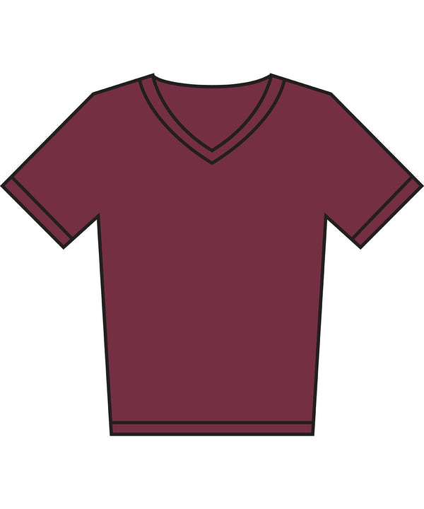 Burgundy - Stanley Presenter v-neck t-shirt (STTM562) T-Shirts Stanley/Stella Exclusives, Organic & Conscious, Raladeal - Stanley Stella, T-Shirts & Vests Schoolwear Centres