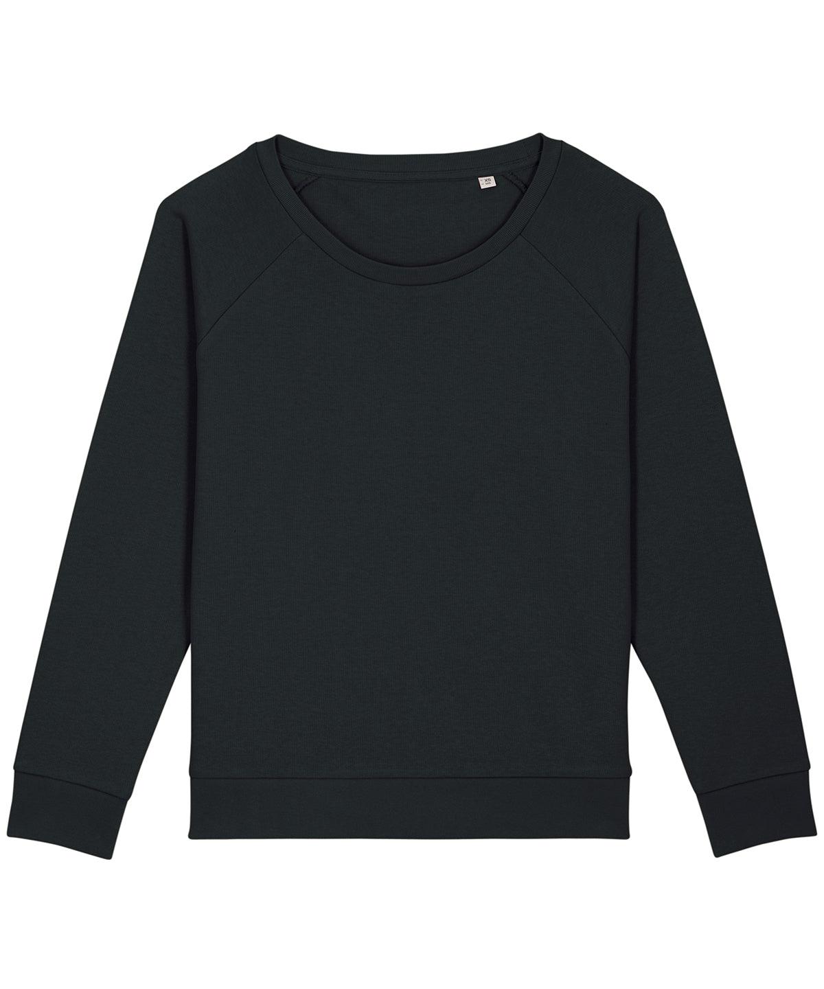 Black - Women's Stella Dazzler relaxed fit sweatshirt (STSW125) Sweatshirts Stanley/Stella Exclusives, Must Haves, Organic & Conscious, Rebrandable, Stanley/ Stella, Sweatshirts Schoolwear Centres