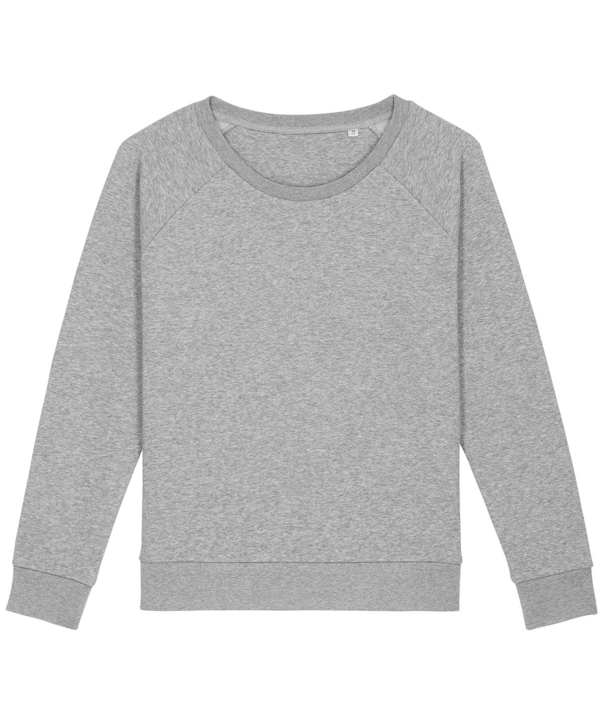 Heather Grey - Women's Stella Dazzler relaxed fit sweatshirt (STSW125) Sweatshirts Stanley/Stella Exclusives, Must Haves, Organic & Conscious, Rebrandable, Stanley/ Stella, Sweatshirts Schoolwear Centres