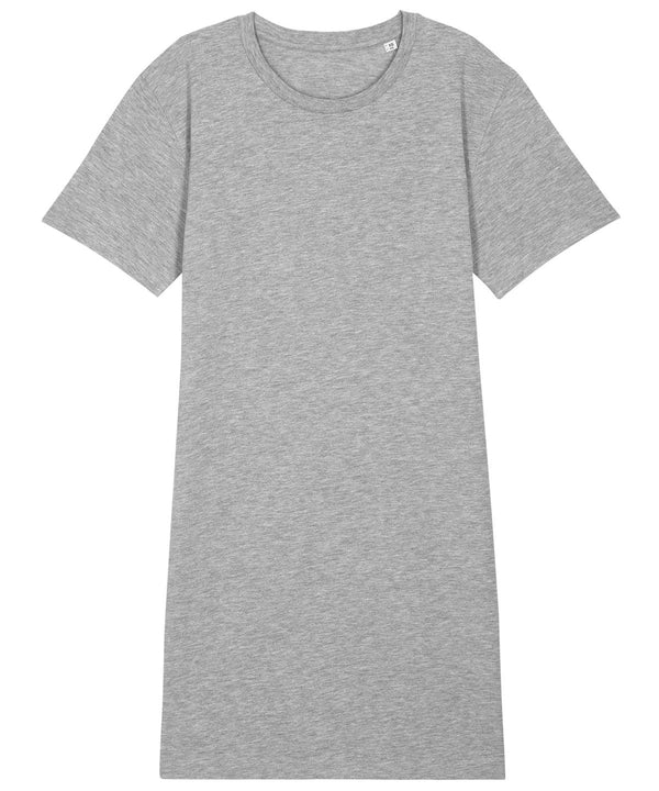 Heather Grey - Women's Stella Spinner t-shirt dress (STDW144) Dresses Stanley/Stella Exclusives, Must Haves, New Colours For 2022, Organic & Conscious, Oversized, Rebrandable, Stanley/ Stella, Women's Fashion Schoolwear Centres