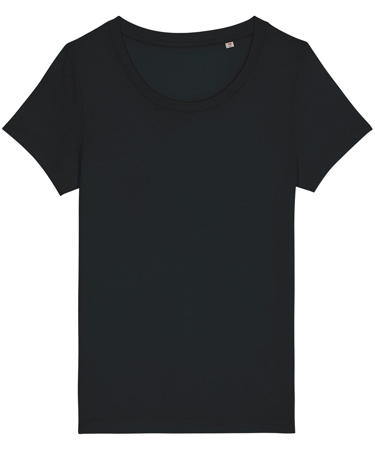 Black - Women's Stella Jazzer the essential t-shirt (STTW039) T-Shirts Stanley/Stella Exclusives, New Colours For 2022, Organic & Conscious, Plus Sizes, Raladeal - Recently Added, Raladeal - Stanley Stella, Rebrandable, Stanley/ Stella, T-Shirts & Vests Schoolwear Centres