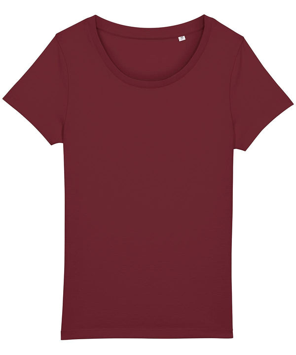 Burgundy - Women's Stella Jazzer the essential t-shirt (STTW039) T-Shirts Stanley/Stella Exclusives, New Colours For 2022, Organic & Conscious, Plus Sizes, Raladeal - Recently Added, Raladeal - Stanley Stella, Rebrandable, Stanley/ Stella, T-Shirts & Vests Schoolwear Centres