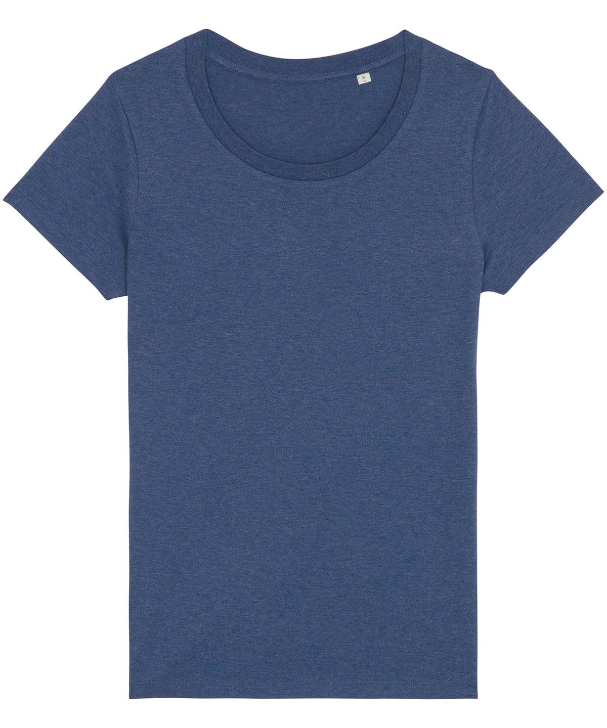 Dark Heather Indigo - Women's Stella Jazzer the essential t-shirt (STTW039) T-Shirts Stanley/Stella Exclusives, New Colours For 2022, Organic & Conscious, Plus Sizes, Raladeal - Recently Added, Raladeal - Stanley Stella, Rebrandable, Stanley/ Stella, T-Shirts & Vests Schoolwear Centres