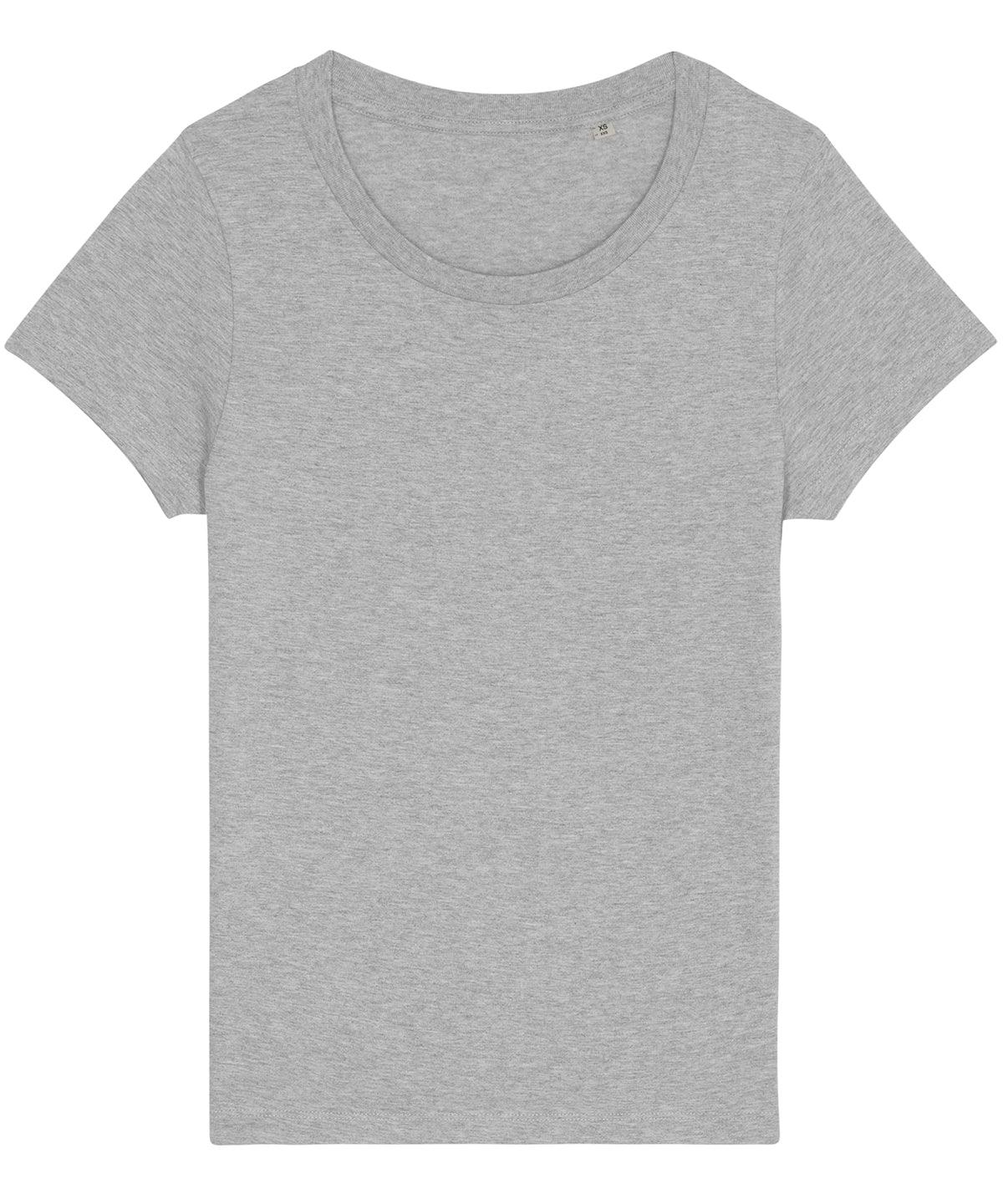 Heather Grey - Women's Stella Jazzer the essential t-shirt (STTW039) T-Shirts Stanley/Stella Exclusives, New Colours For 2022, Organic & Conscious, Plus Sizes, Raladeal - Recently Added, Raladeal - Stanley Stella, Rebrandable, Stanley/ Stella, T-Shirts & Vests Schoolwear Centres