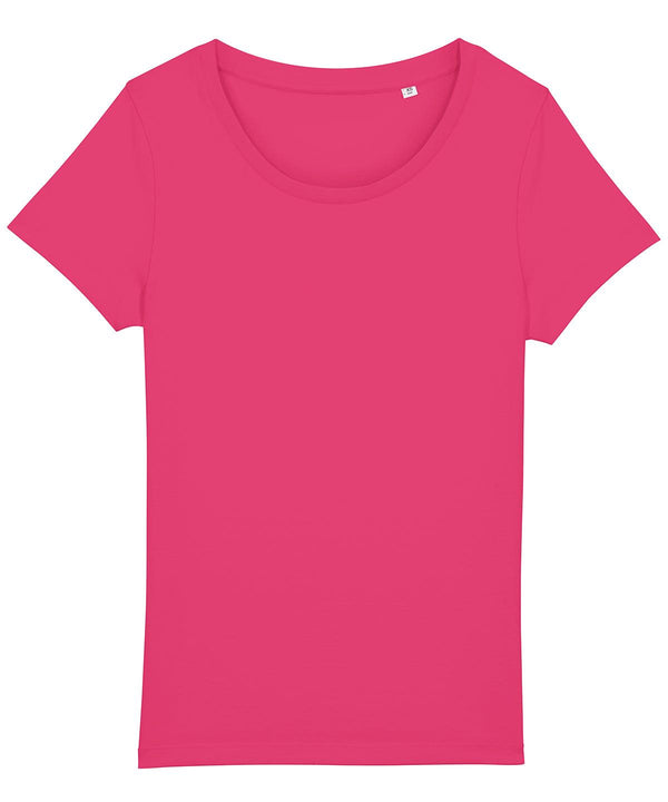 Raspberry - Women's Stella Jazzer the essential t-shirt (STTW039) T-Shirts Stanley/Stella Exclusives, New Colours For 2022, Organic & Conscious, Plus Sizes, Raladeal - Recently Added, Raladeal - Stanley Stella, Rebrandable, Stanley/ Stella, T-Shirts & Vests Schoolwear Centres